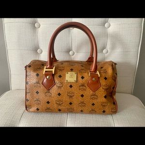 MCM Monogram Boston Bag~AUTHENTIC ~
